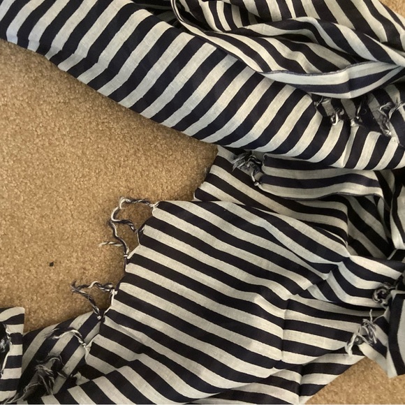 Striped Aqua Pareo / scarf - Picture 2 of 4